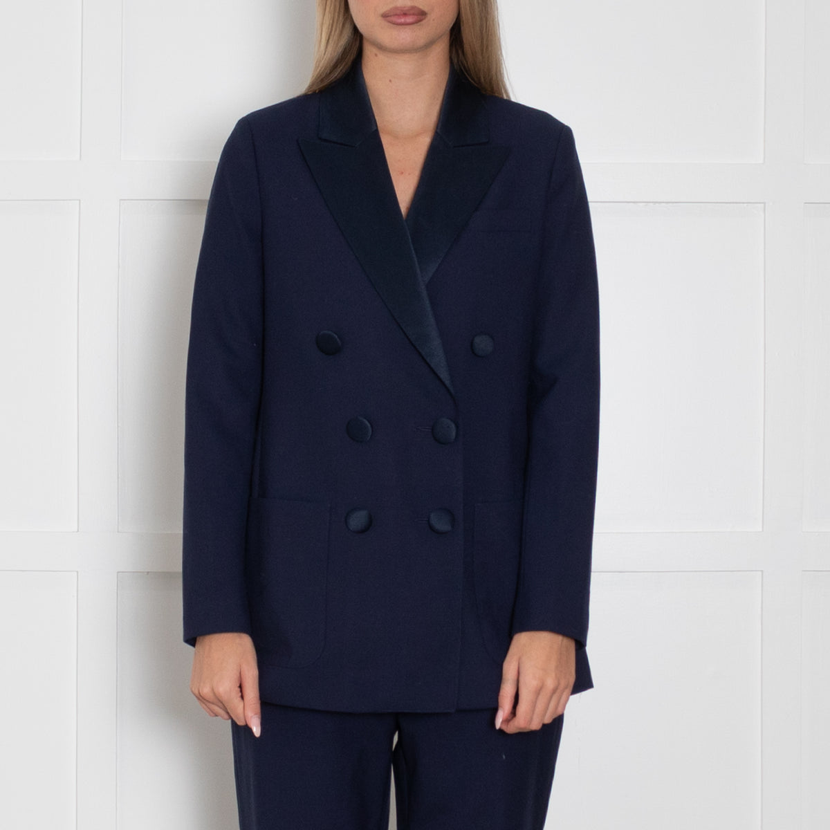 Wyse London Navy Tuxedo Jacket