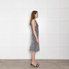 Chanel Silver Thread Silk And Cotton Knit  Shift Dress