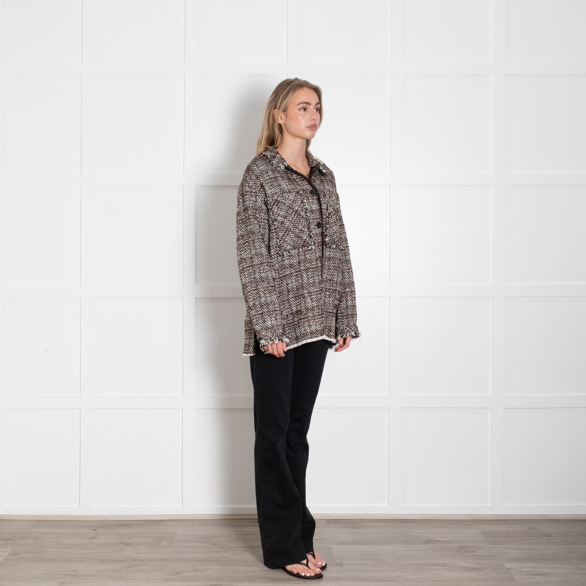 Riani Brown Tweed Shacket