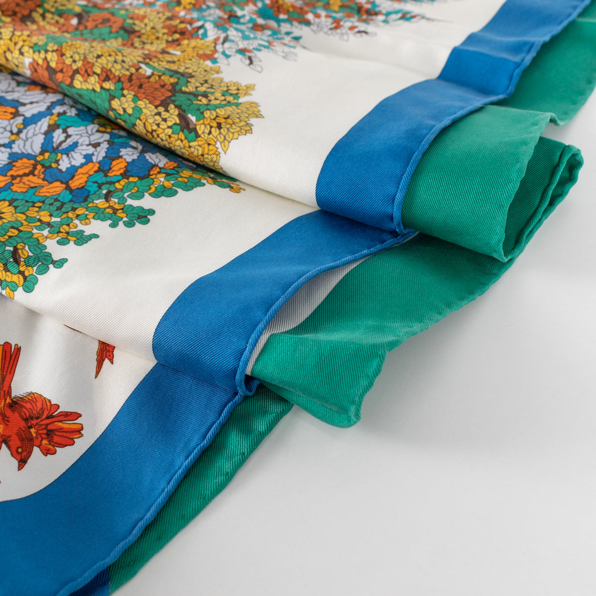 Hermes Cream Multicolour Les Legendes De L'Abre Silk Scarf