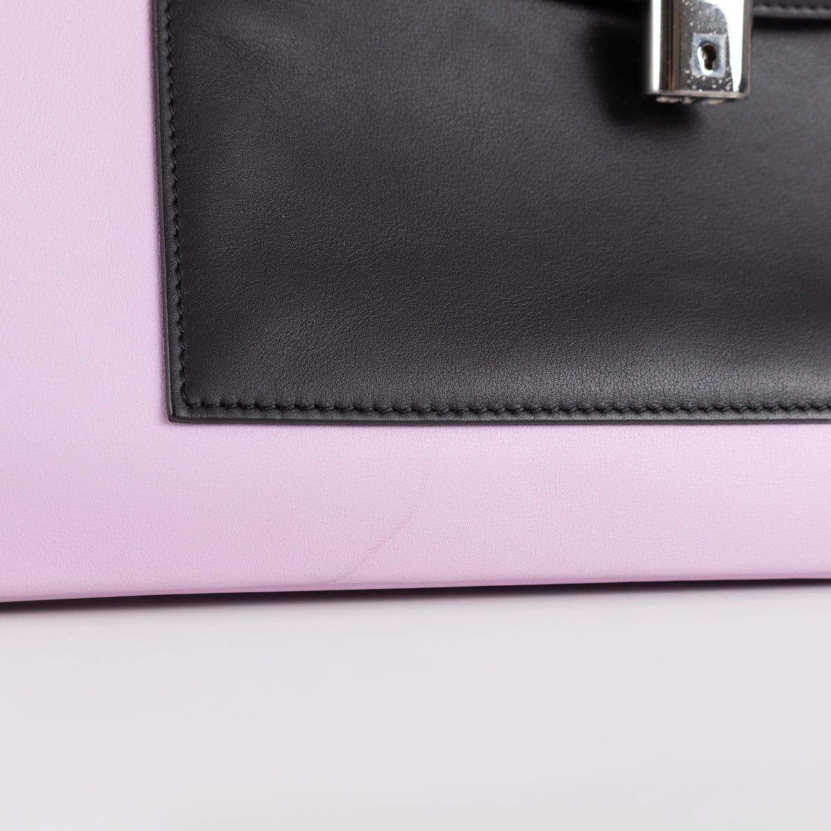 Christian Dior Lilac Diorissimo Pocket Tote Bag With Green Pocket
