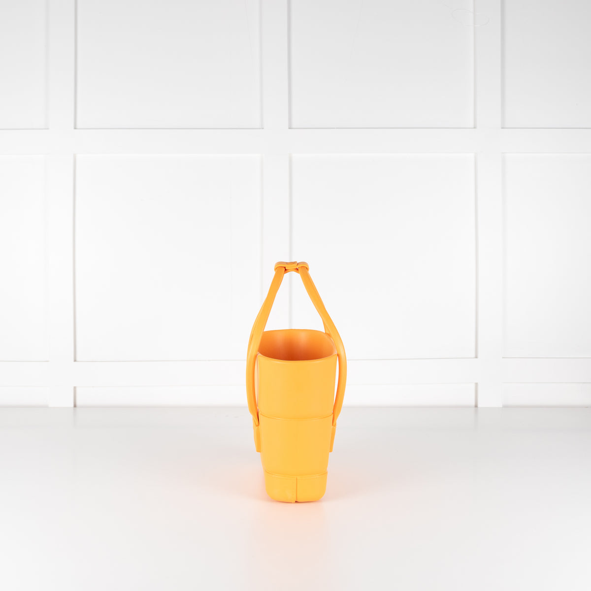Bottega Veneta Orange Arco Mini Intrecciato Rubber Tote