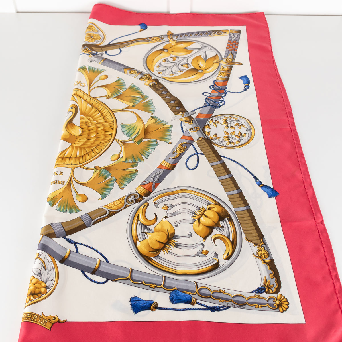 Hermes Silk 'Daimyo - Princes du Soleil Levant' Multicoloured Scarf
