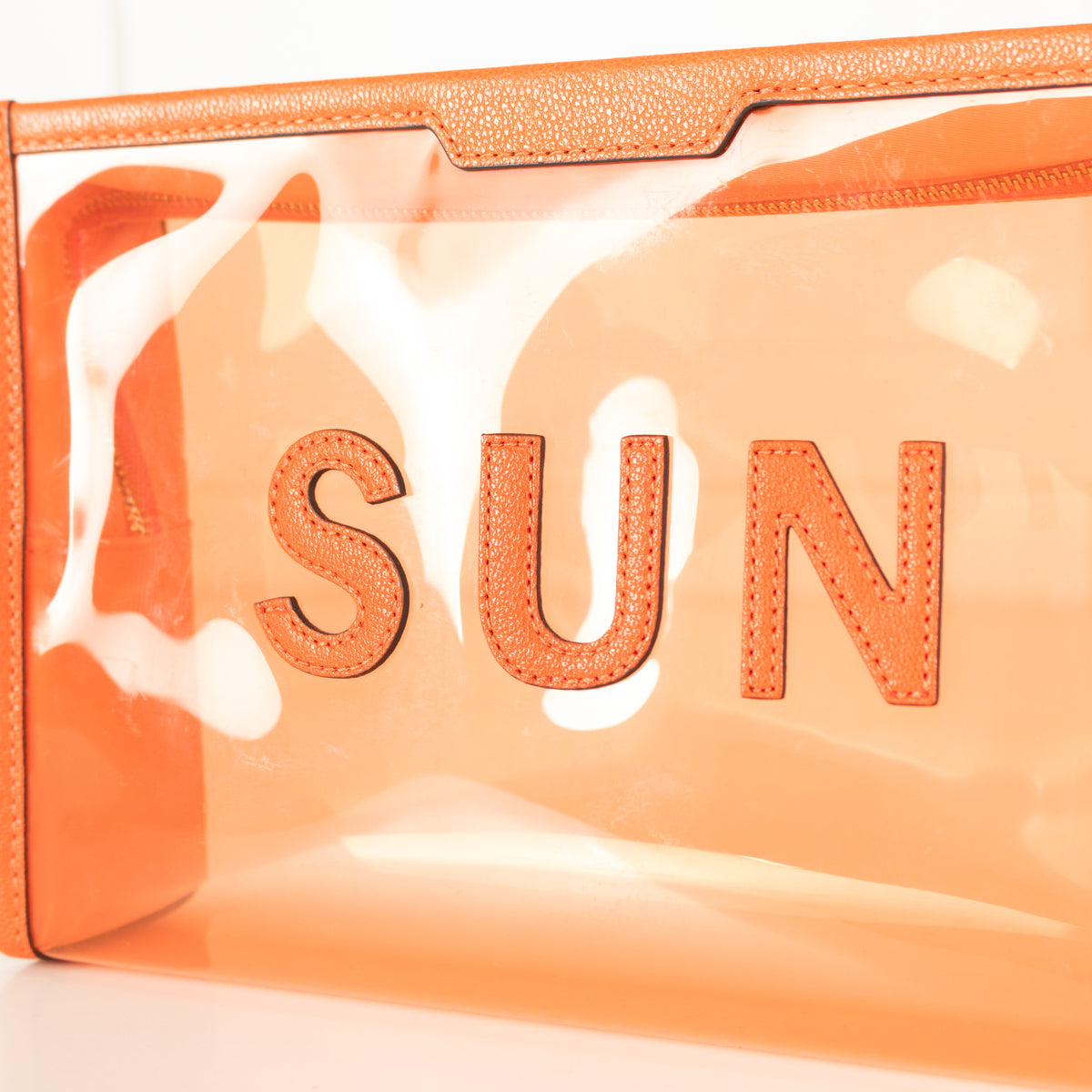 Anya Hindmarch Orange Sun Wash Bag