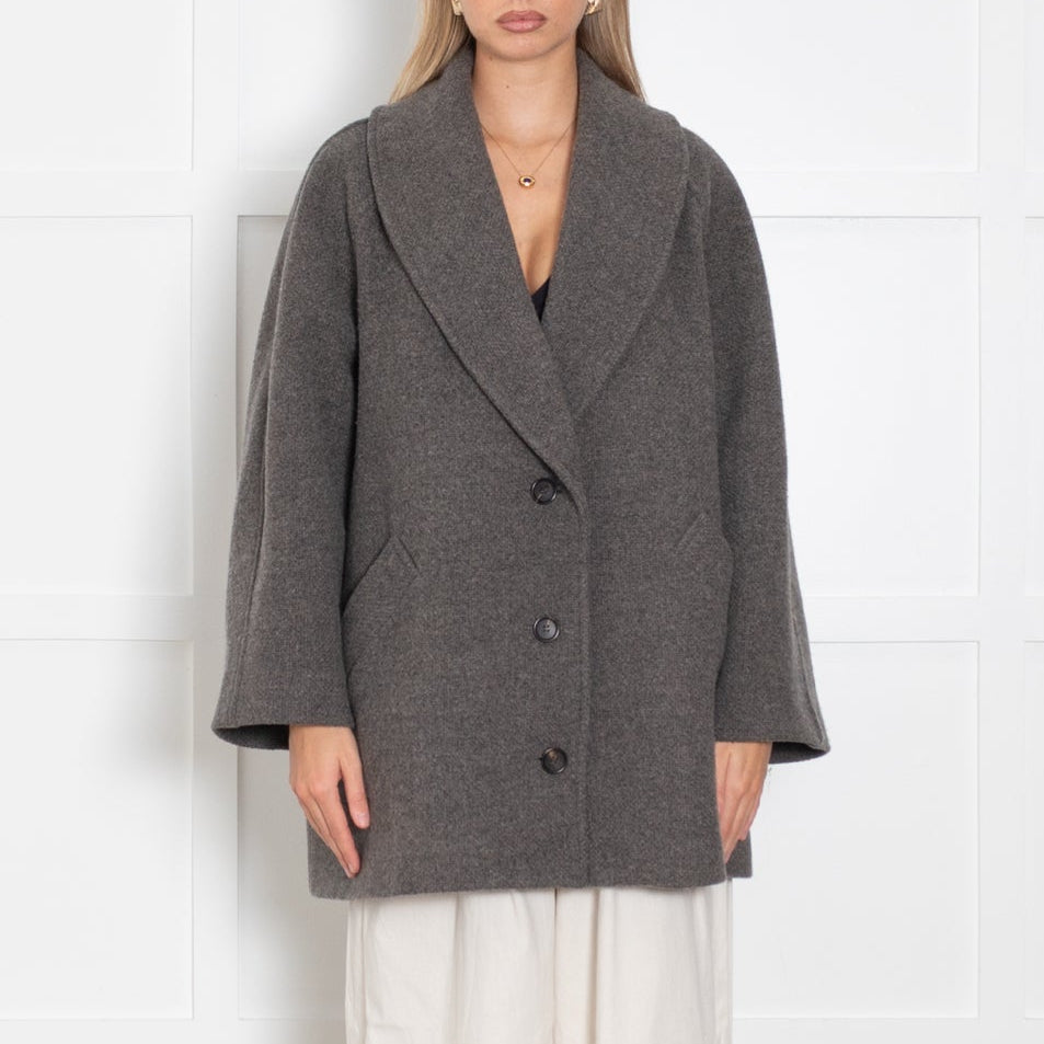 Raey Grey Oversized Wool Blend Coat