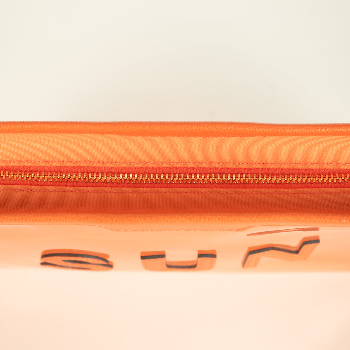 Anya Hindmarch Orange Sun Wash Bag