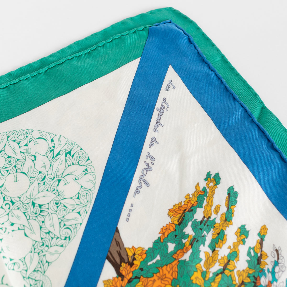 Hermes Cream Multicolour Les Legendes De L'Abre Silk Scarf