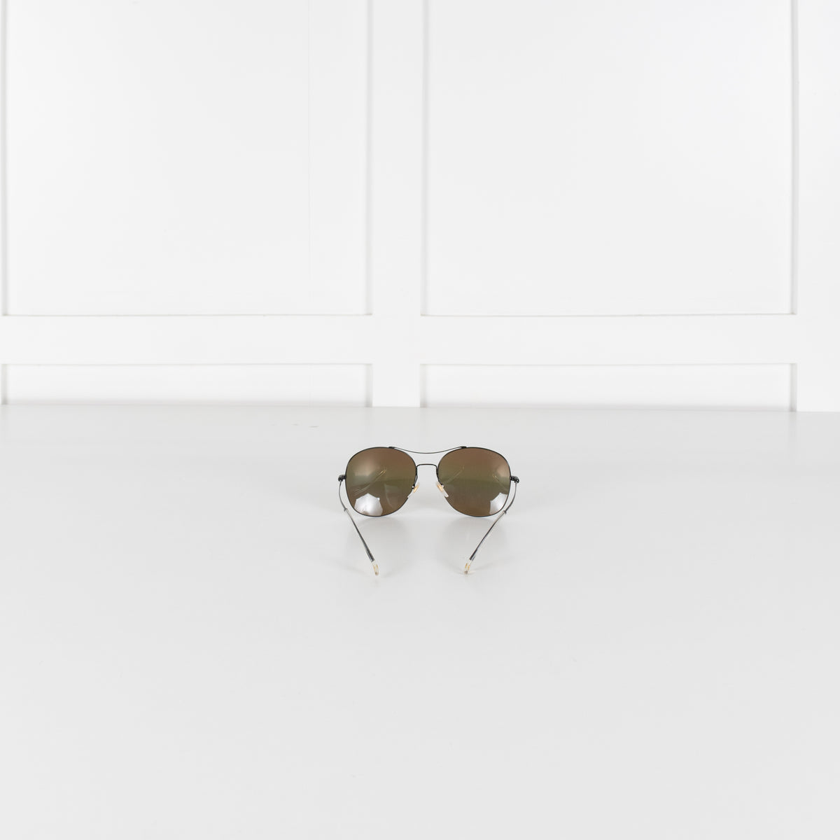Gucci Iridescent Rainbow Lens Aviator Black Frame Sunglasses