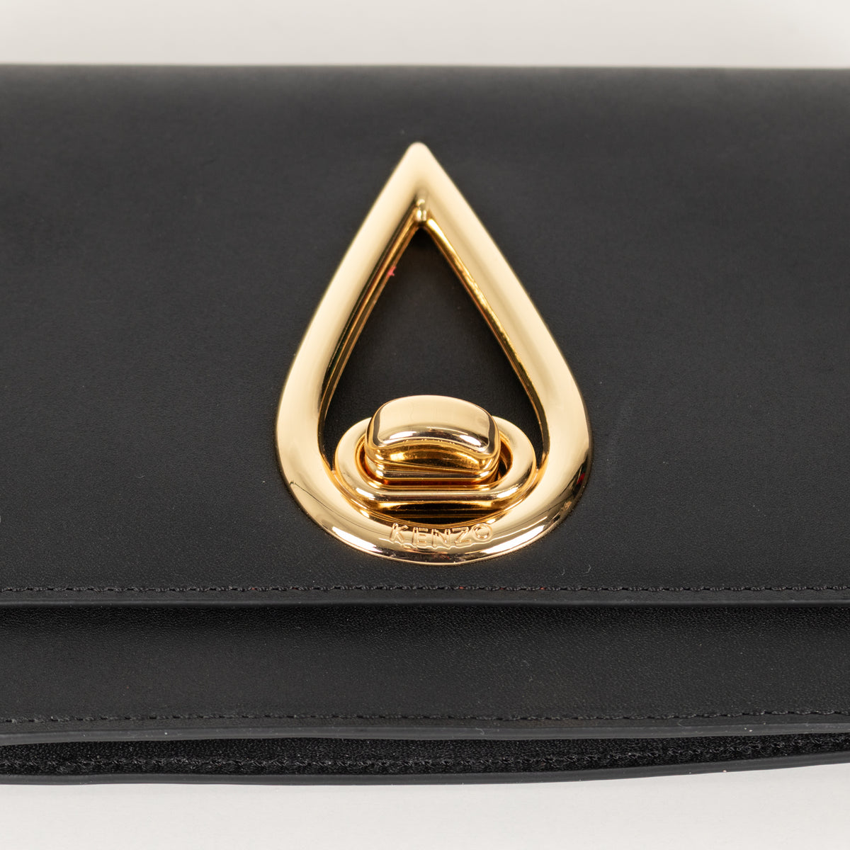 Kenzo Black Calfskin Clutch Bag
