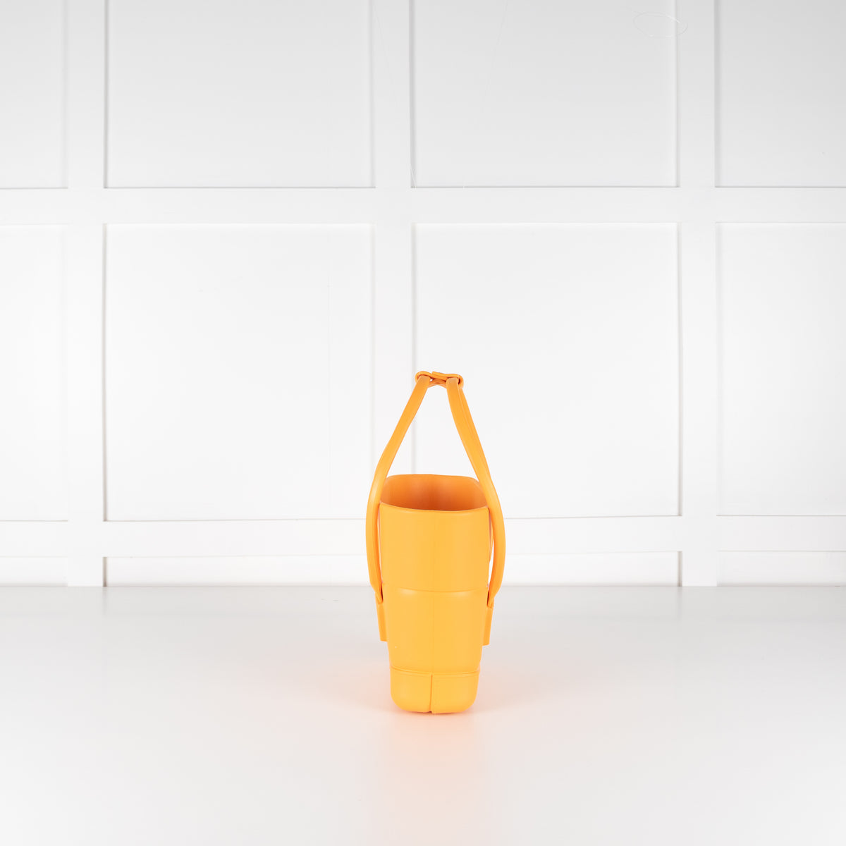 Bottega Veneta Orange Arco Mini Intrecciato Rubber Tote