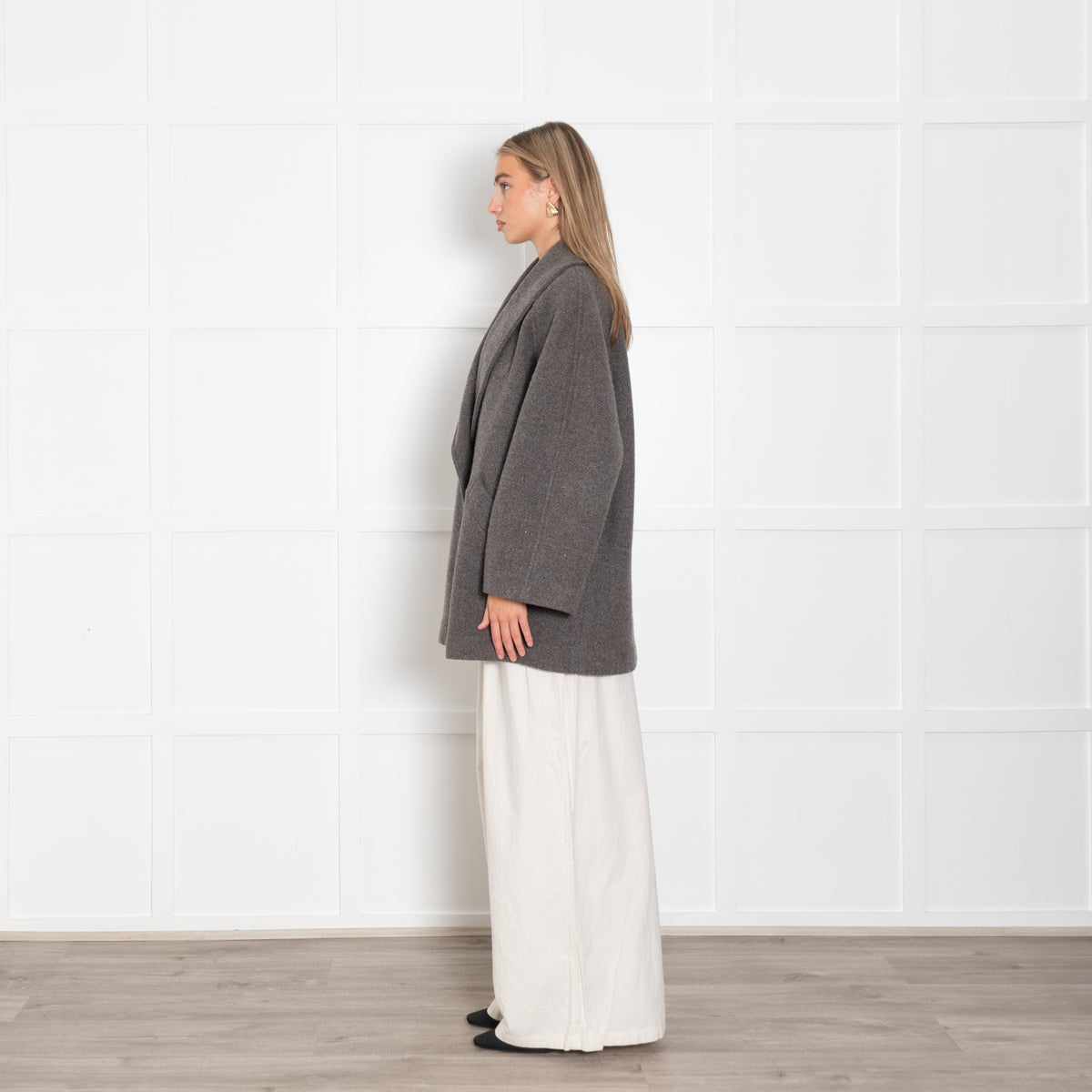 Raey Grey Oversized Wool Blend Coat