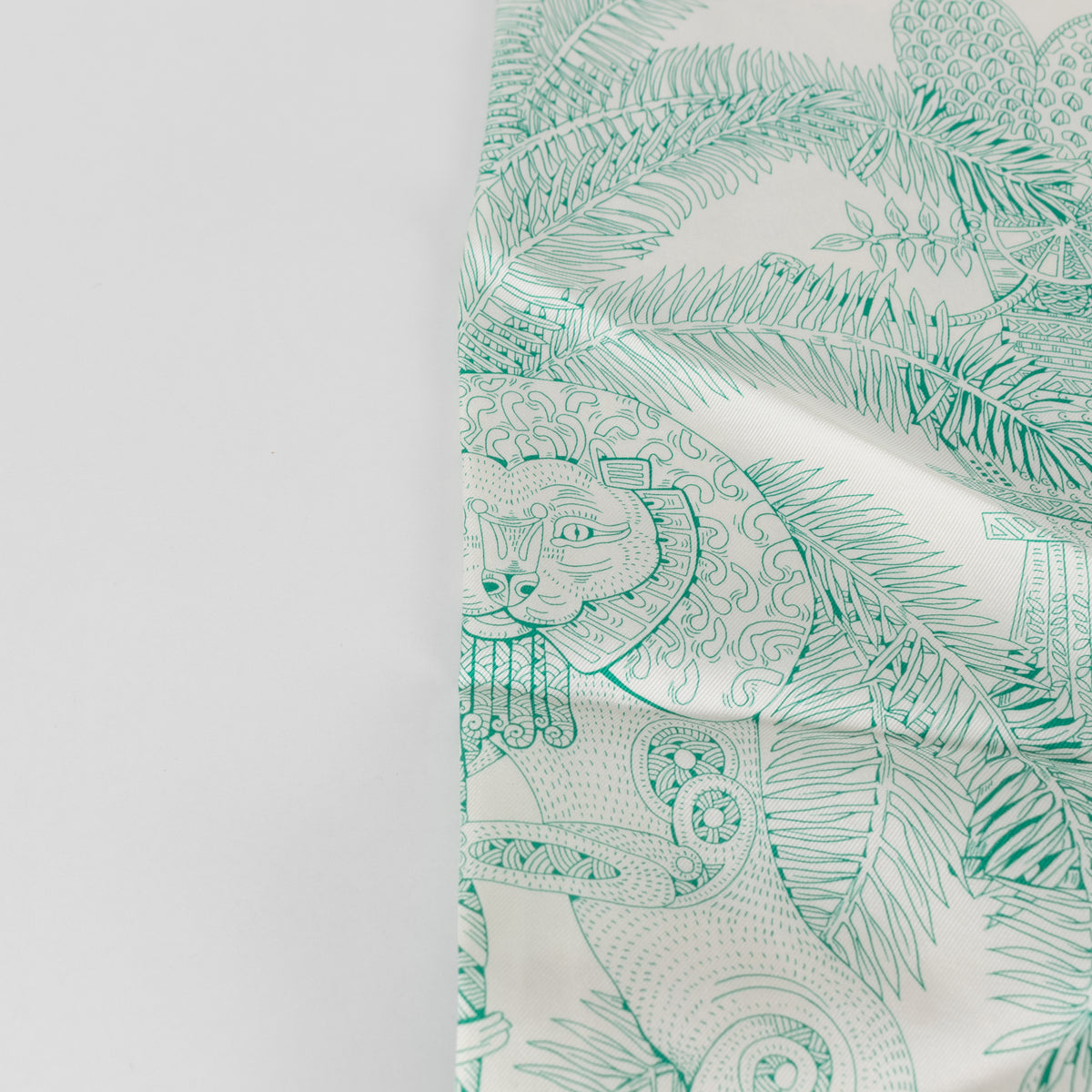 Hermes Cream Multicolour Les Legendes De L'Abre Silk Scarf