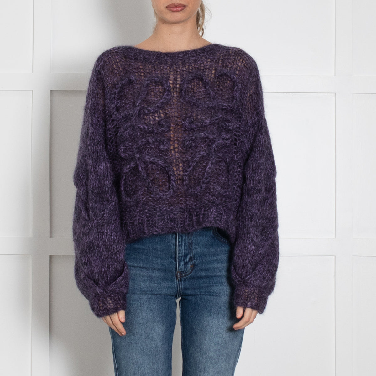 Loewe Purple Oversized Mohair Jumper
