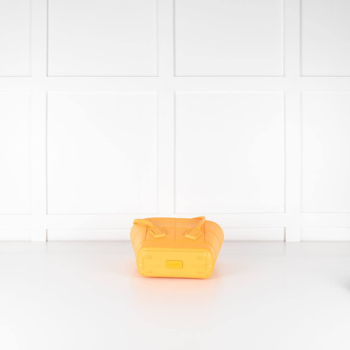 Bottega Veneta Orange Arco Mini Intrecciato Rubber Tote
