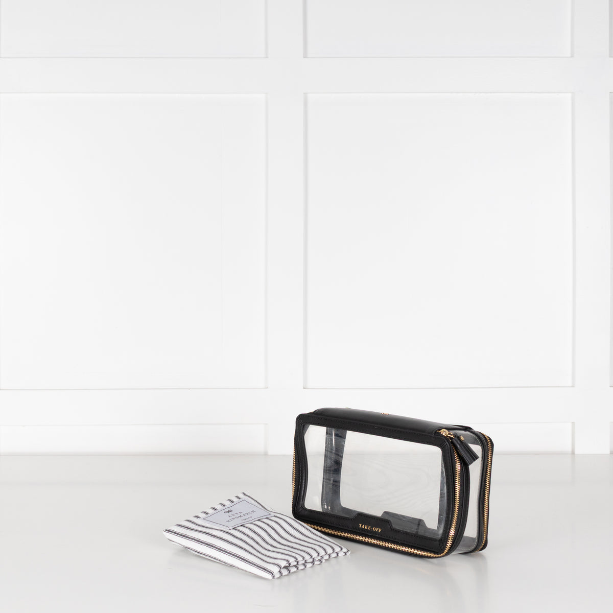 Anya Hindmarch Black Touch Down Makeup Bag