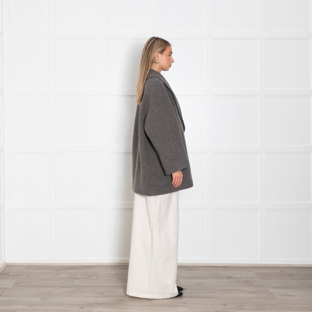 Raey Grey Oversized Wool Blend Coat