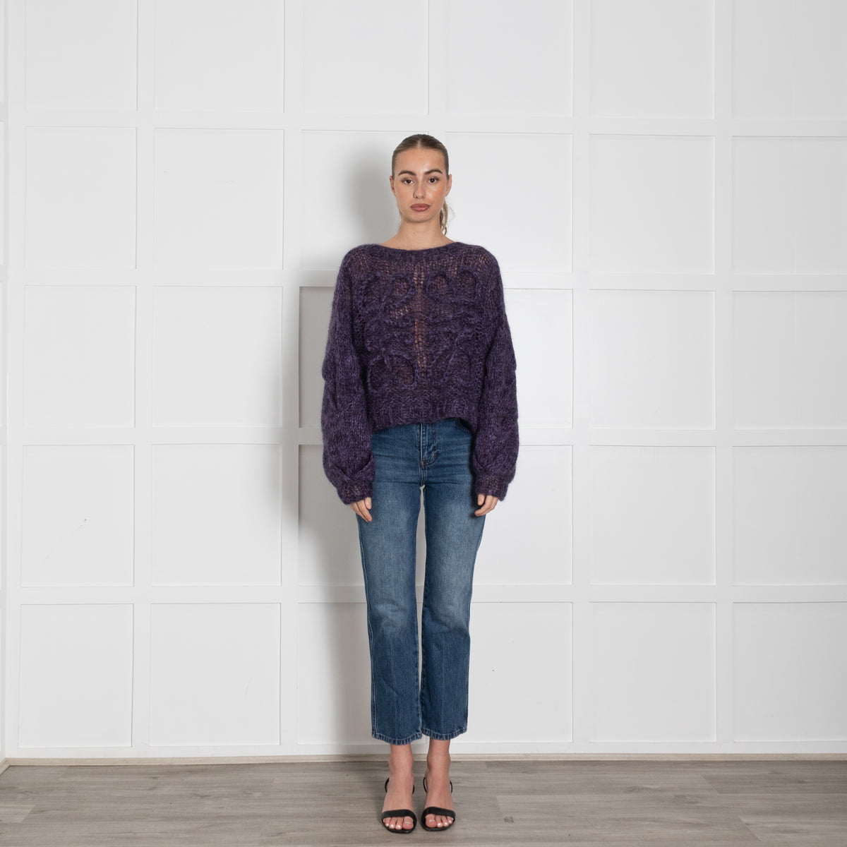 Loewe Purple Oversized Mohair Jumper