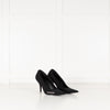 Balenciaga Black Knit Court Shoes