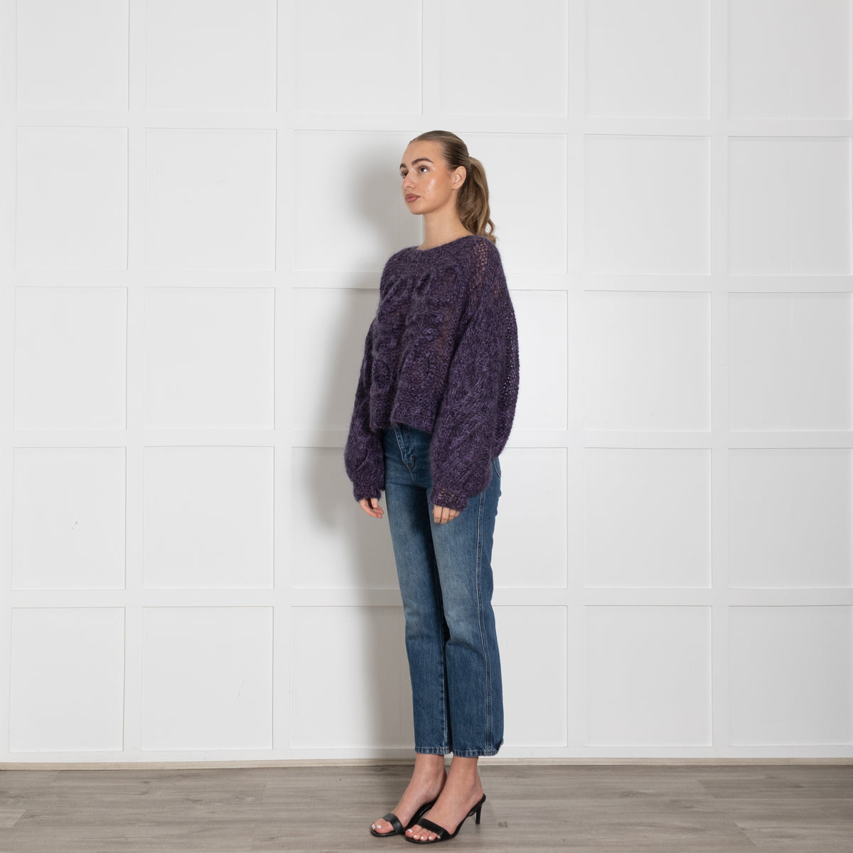 Loewe Purple Oversized Mohair Jumper