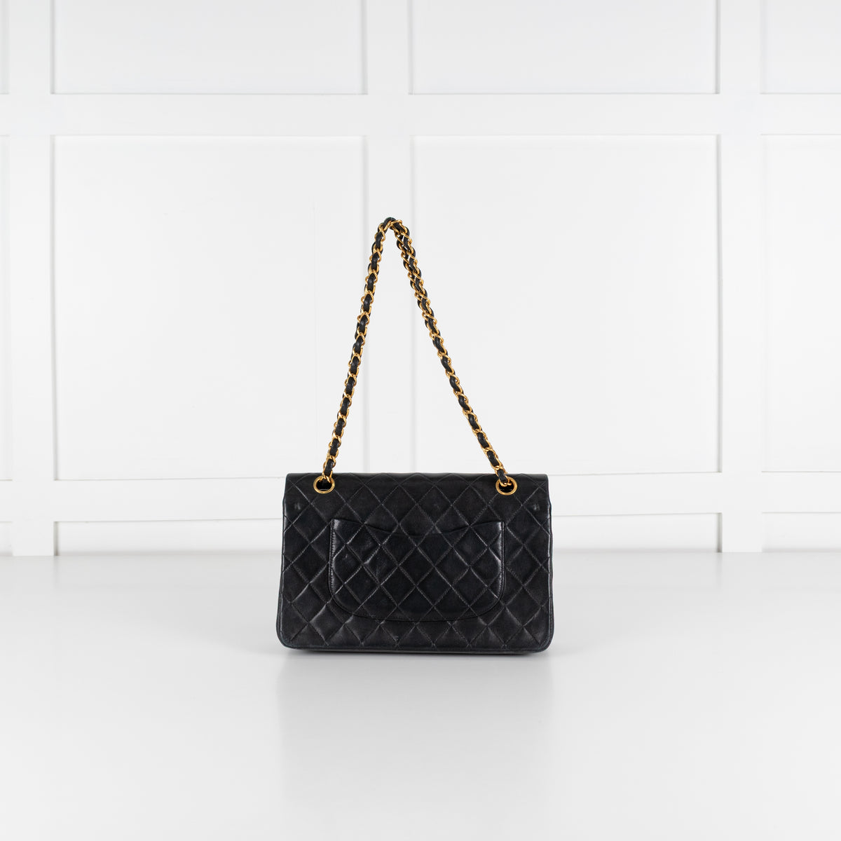 Chanel Vintage Black Lambskin Double Flap