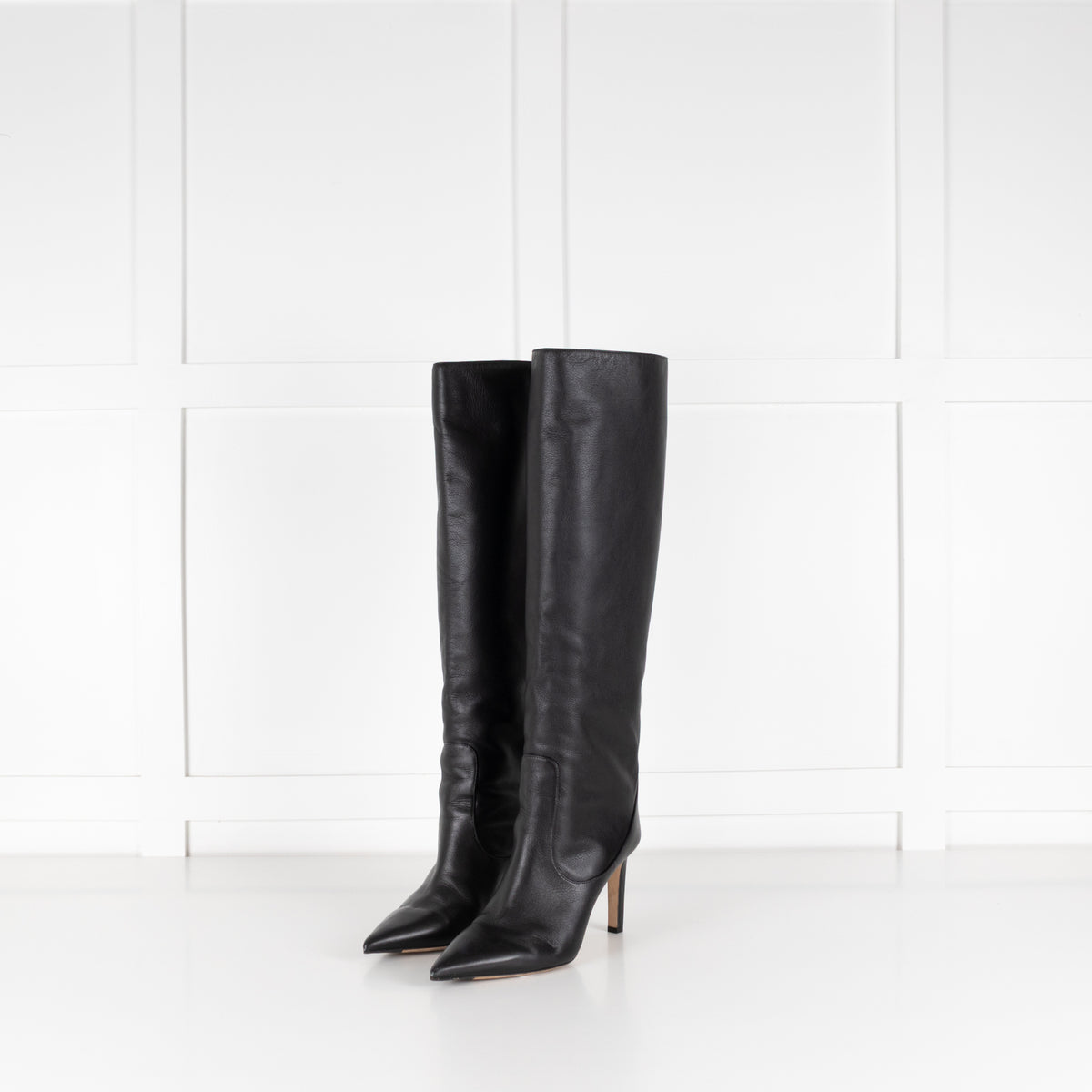 Jimmy Choo Black Knee Length Leather Boots