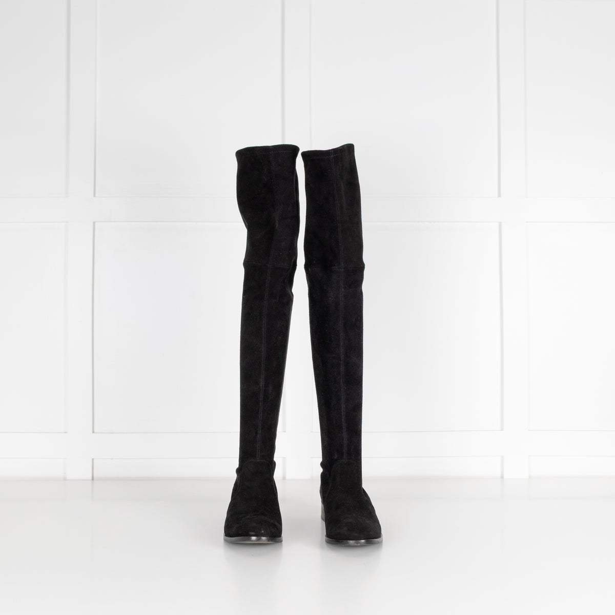 Parallel Paris Black Suede Knee High Boots