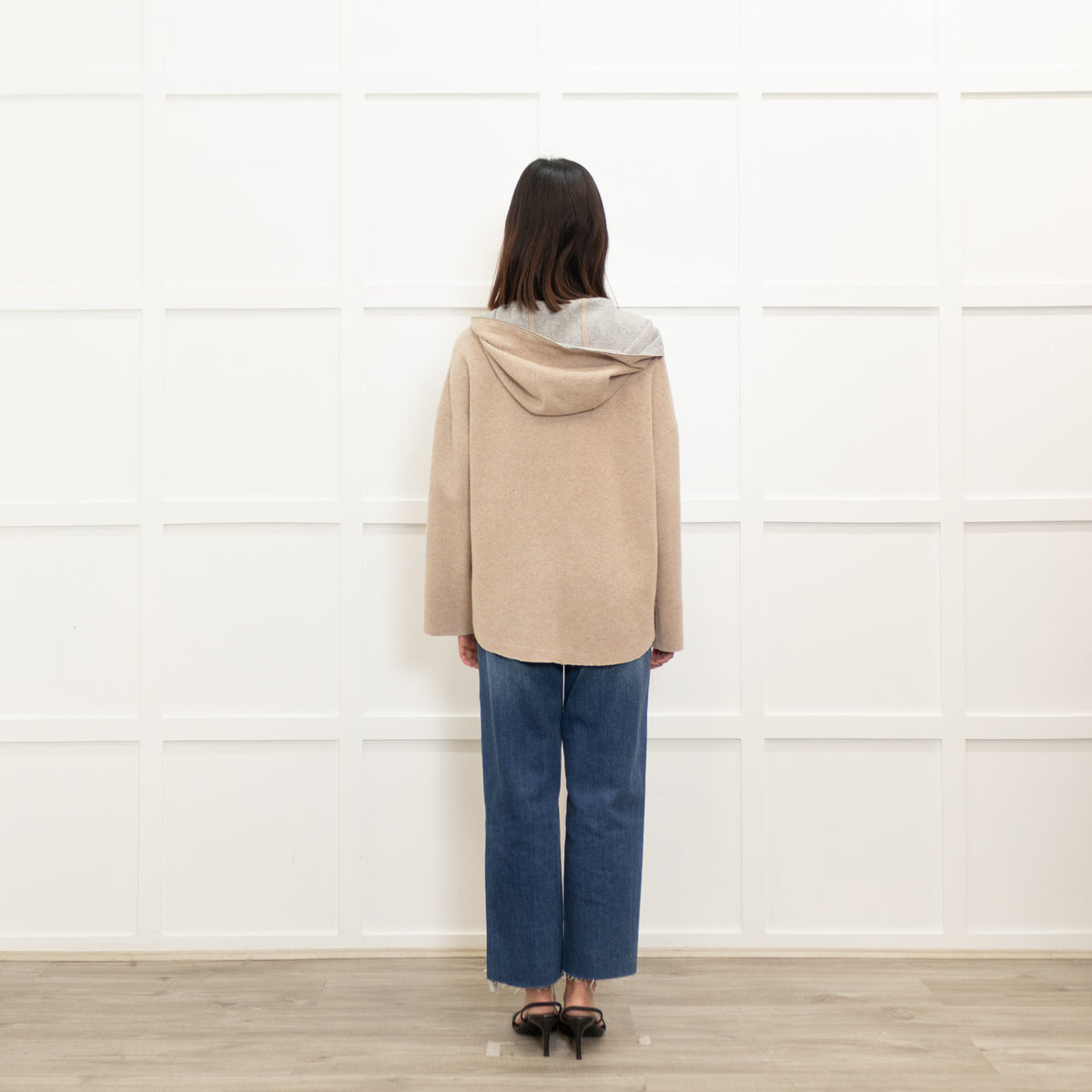 Madeleine Oatmeal Knit Zip Up Hoodie