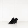 Balenciaga Black Knit Court Shoes
