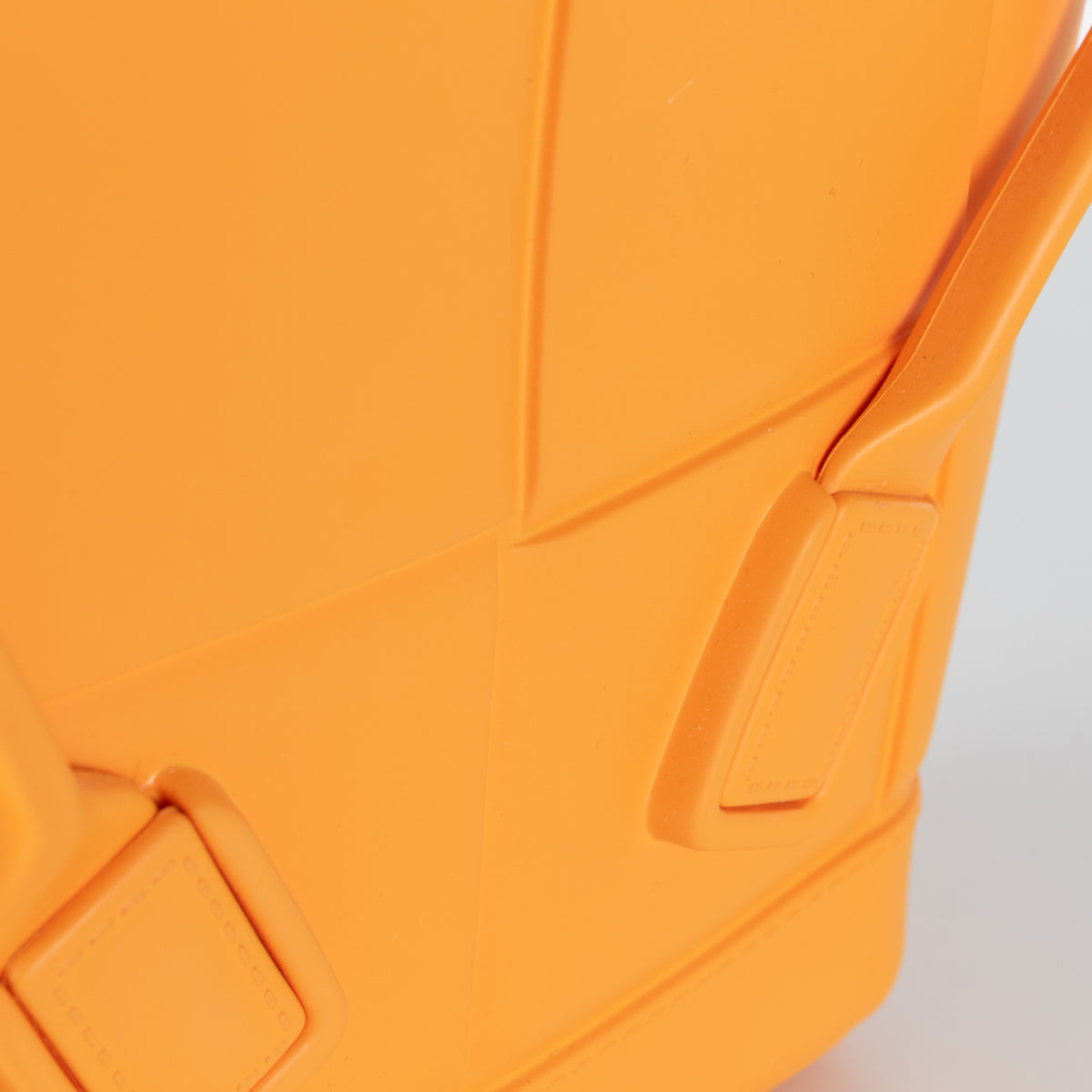 Bottega Veneta Orange Arco Mini Intrecciato Rubber Tote