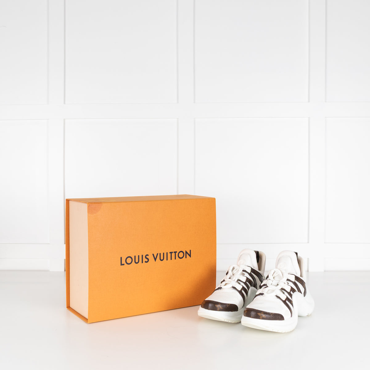 Louis Vuitton White Brown Monogram Archlight Trainers