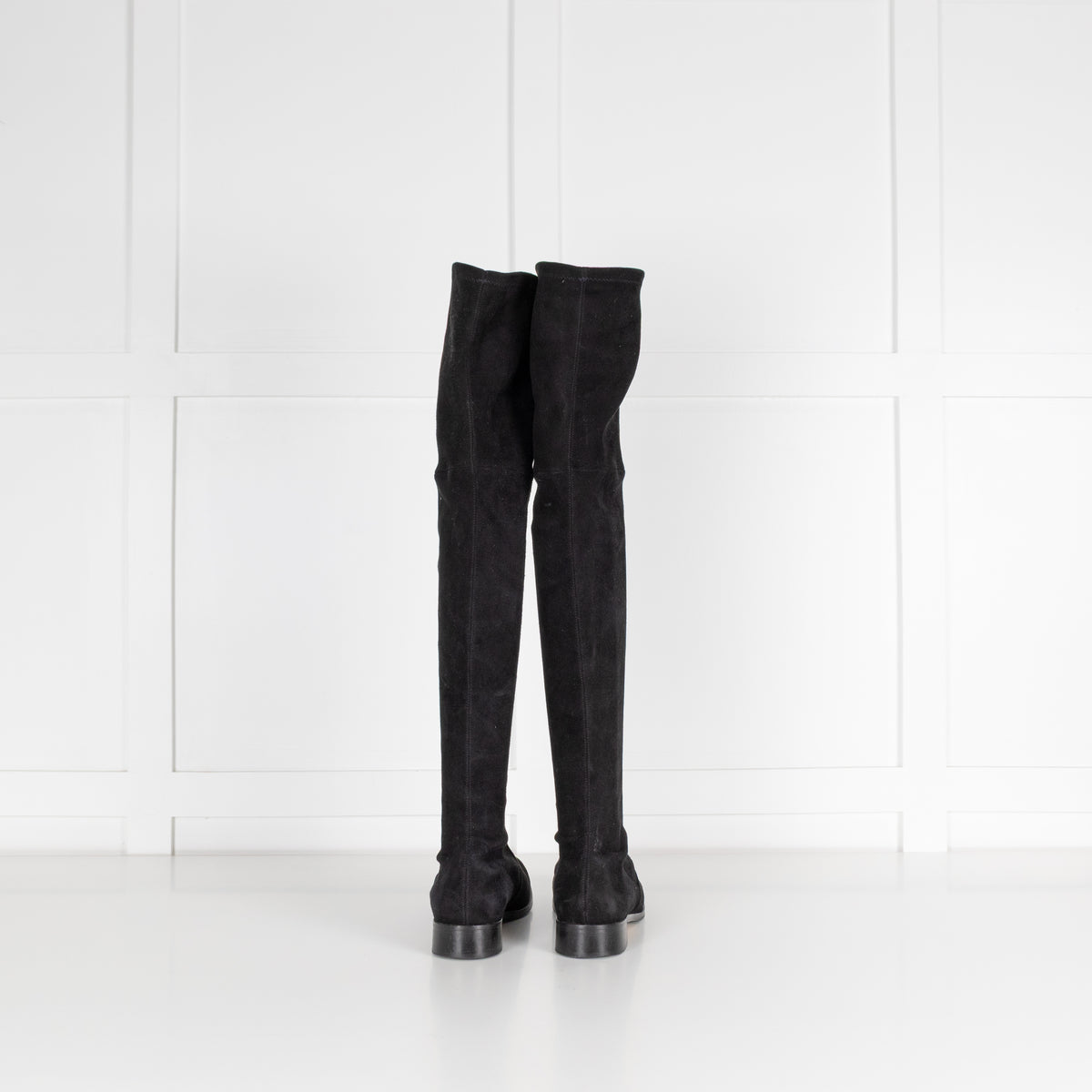 Parallel Paris Black Suede Knee High Boots