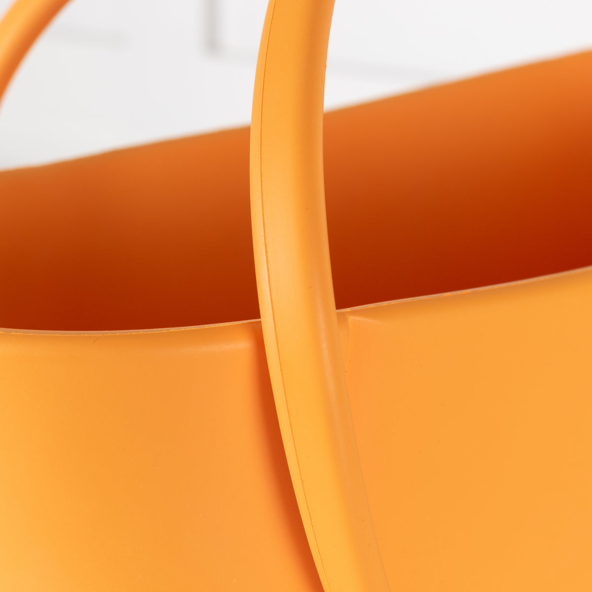Bottega Veneta Orange Arco Mini Intrecciato Rubber Tote