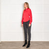 Equipment Red Black Star Silk Blouse