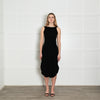 See By Chloe Black Knit Frill Trim Sleeveless Dress