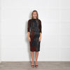 Bottega Veneta Grey Brown Wool Blend Dress