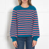 Wyse Blue Pink Striped Cashmere Jumper