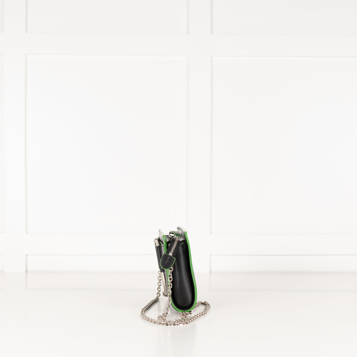 Mugler Black Crossbody Bag with Green Edges