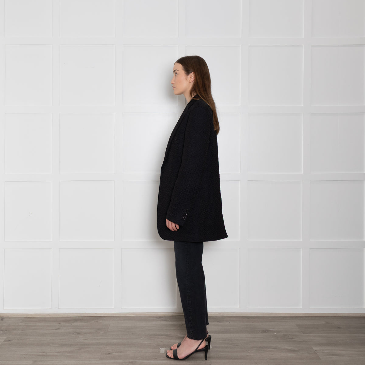 Dries Van Noten Navy Textured Blazer