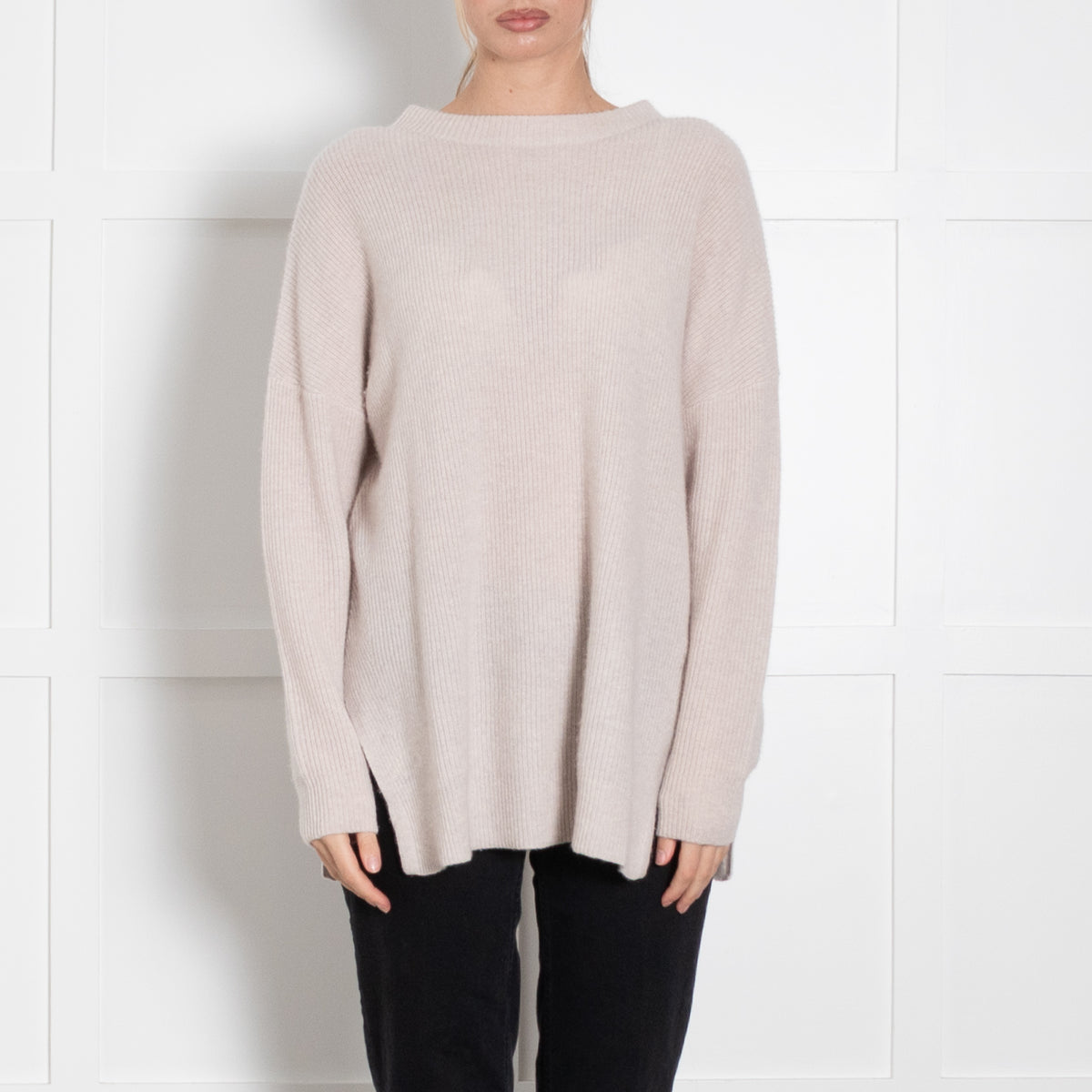 Kinross Cream Cashmere Long Jumper