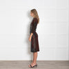 Bottega Veneta Grey Brown Wool Blend Dress