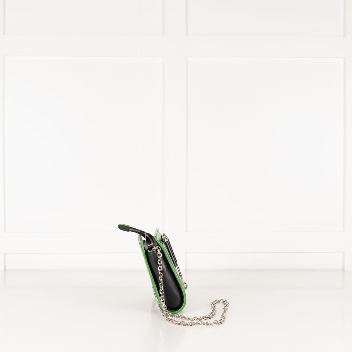 Mugler Black Crossbody Bag with Green Edges