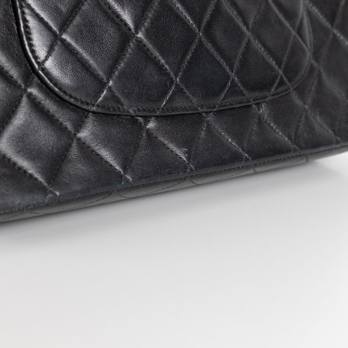Chanel Vintage Black Lambskin Double Flap