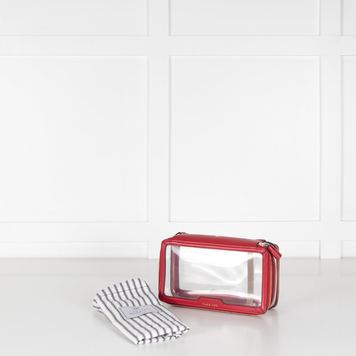Anya Hindmarch Red Touch Down Makeup Bag