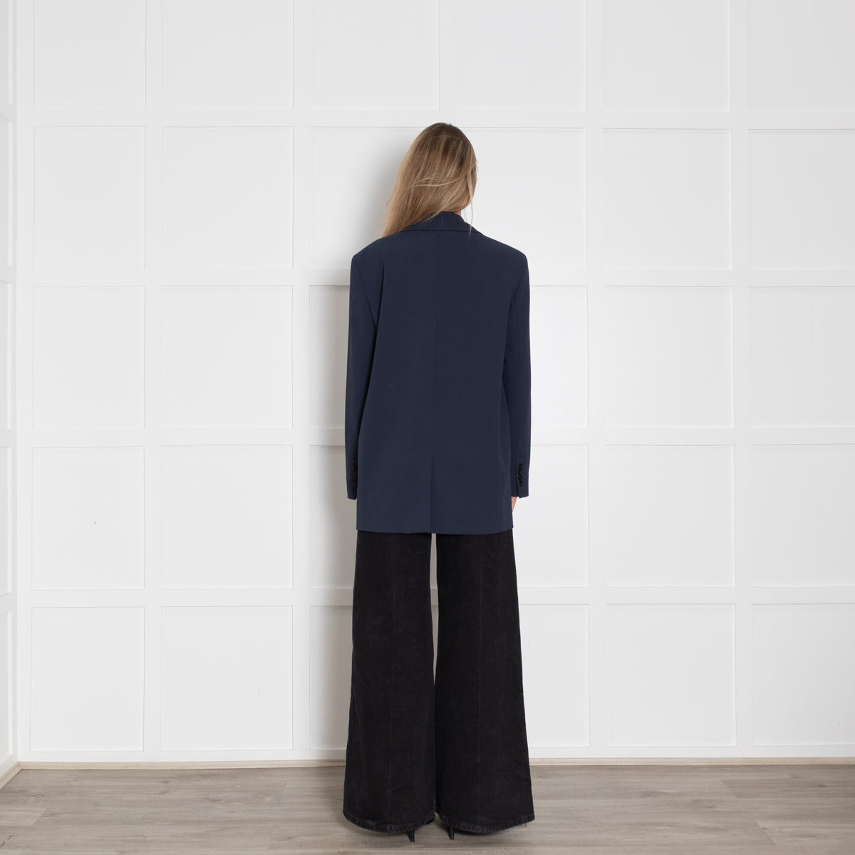 Max & Co Blue Blazer Stripe Turn Up Cuff