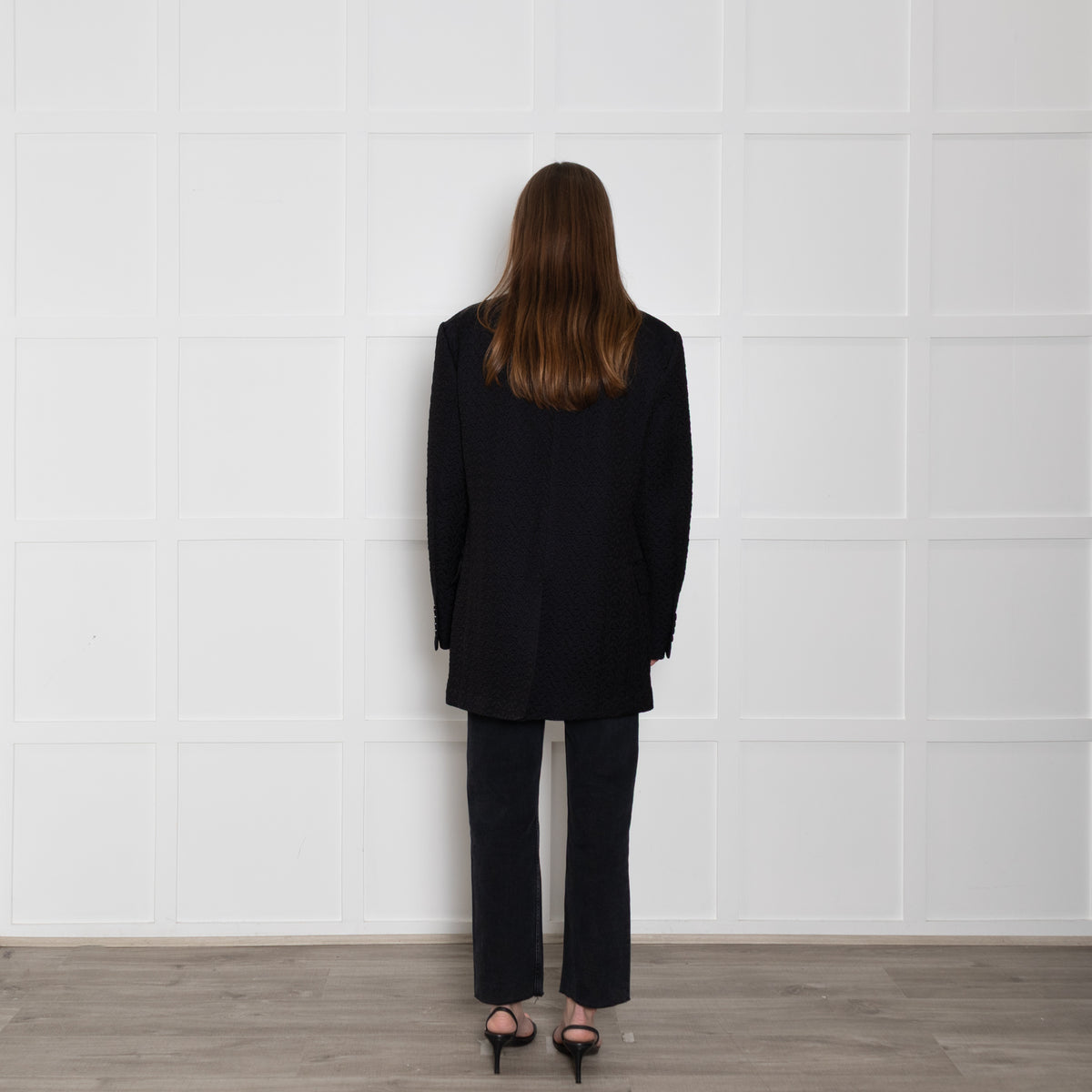 Dries Van Noten Navy Textured Blazer