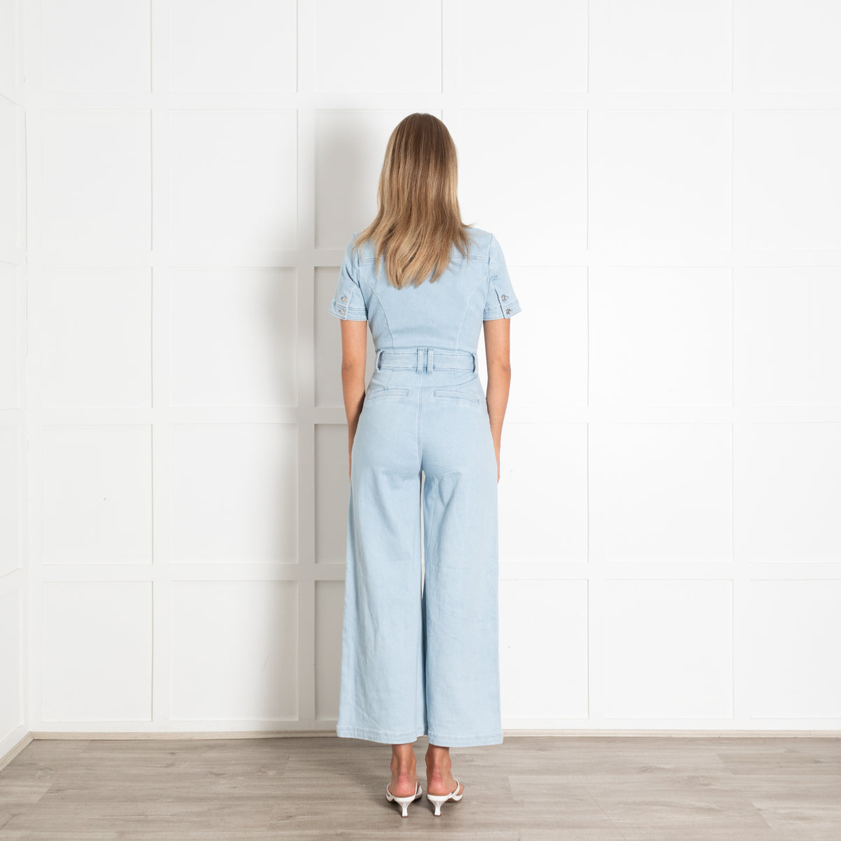 Paige Light Blue Denim Jumpsuit