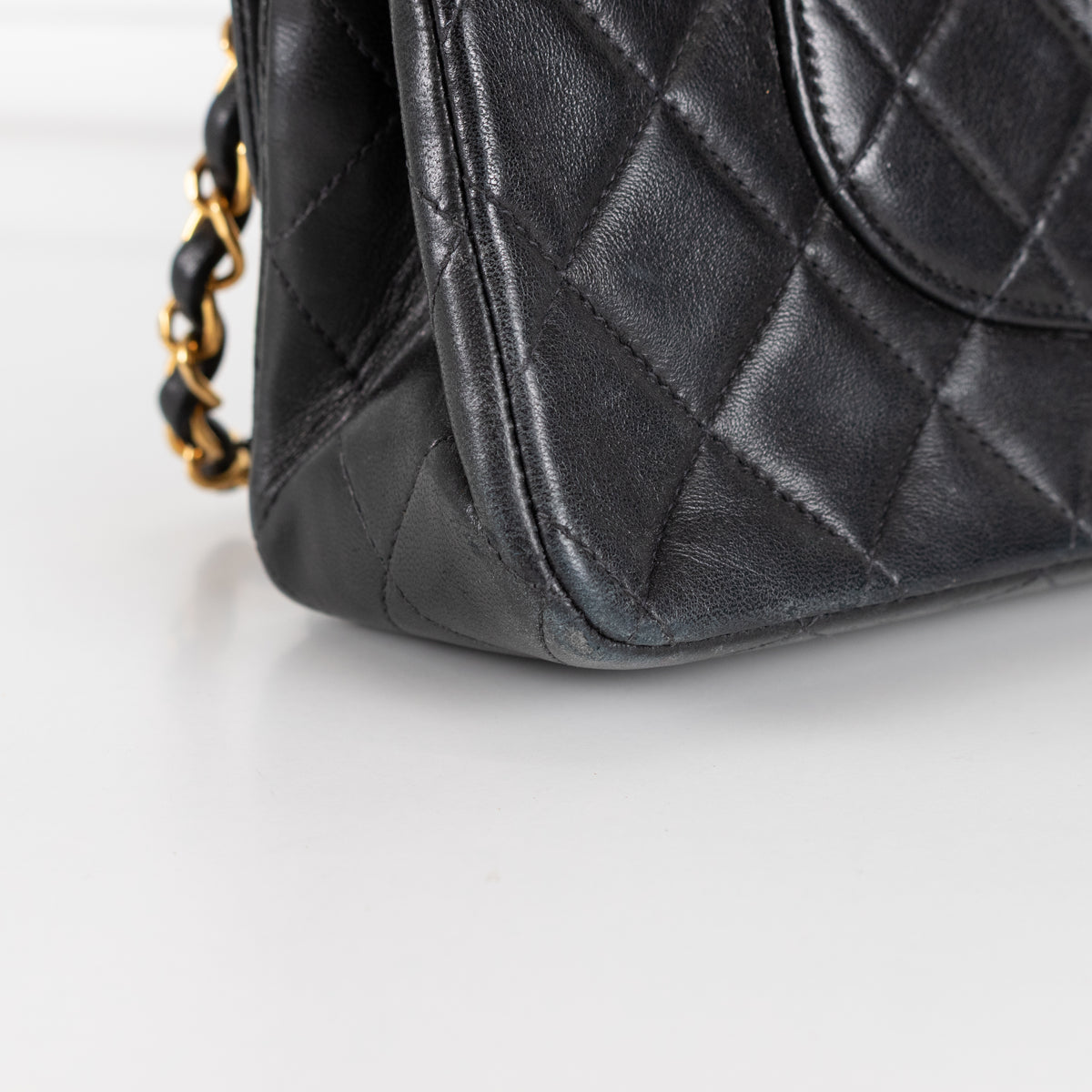 Chanel Vintage Black Lambskin Double Flap