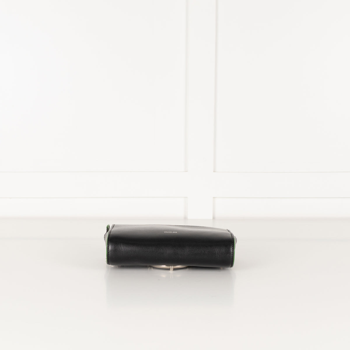 Mugler Black Crossbody Bag with Green Edges