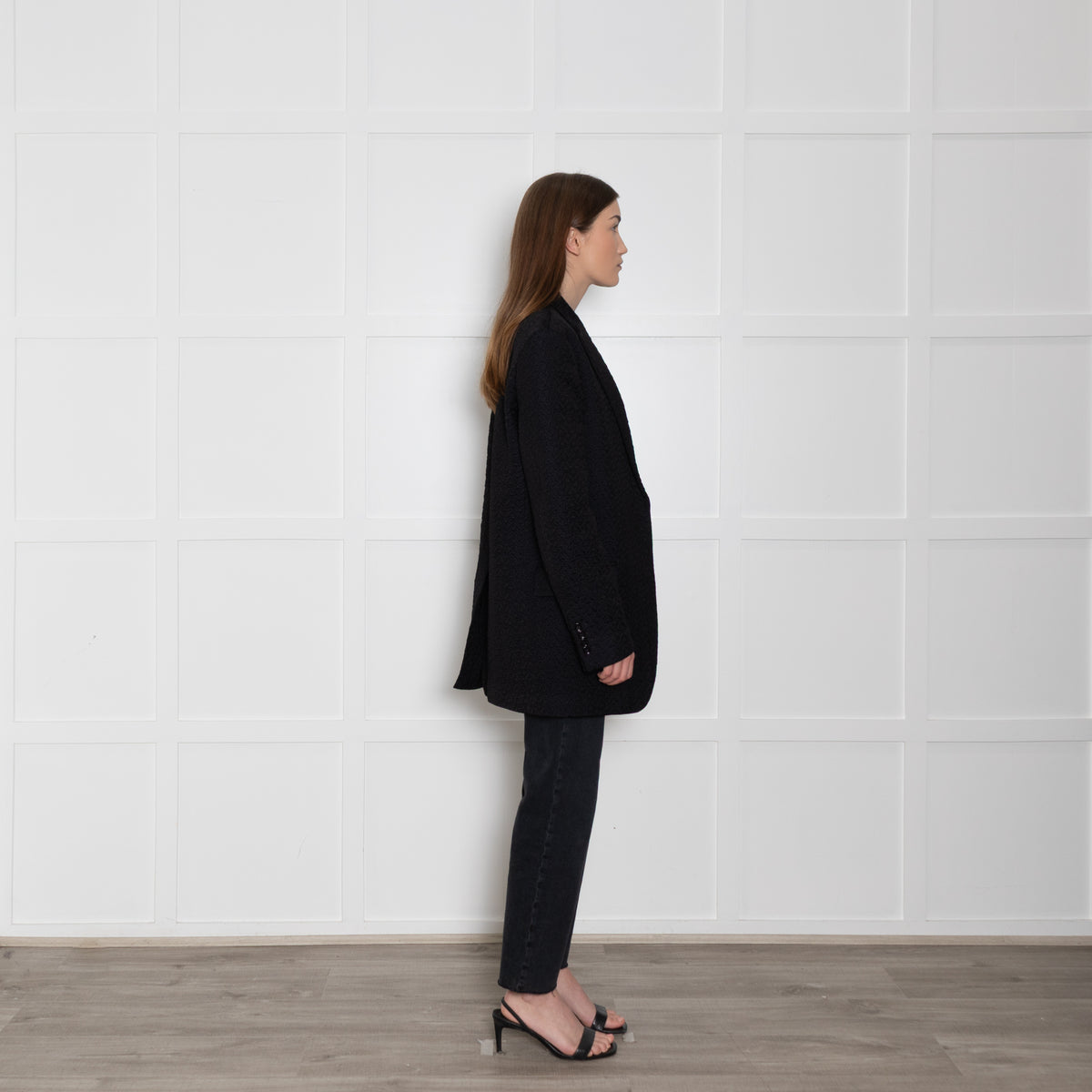 Dries Van Noten Navy Textured Blazer