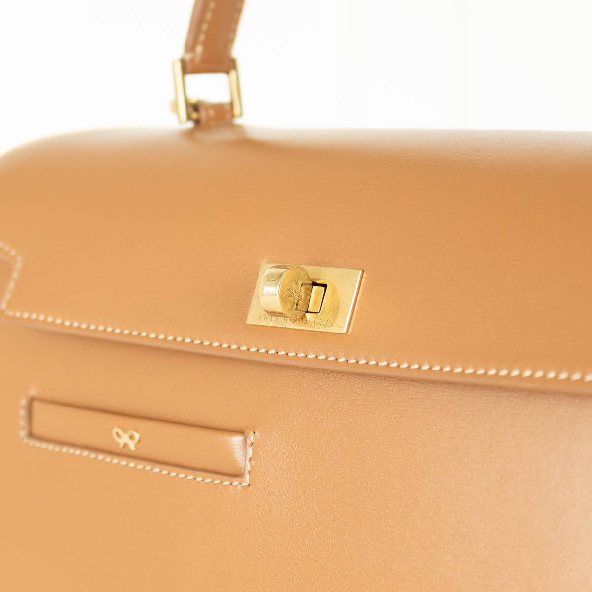 Anya Hindmarch Tan Mortimer Top Handle Bag